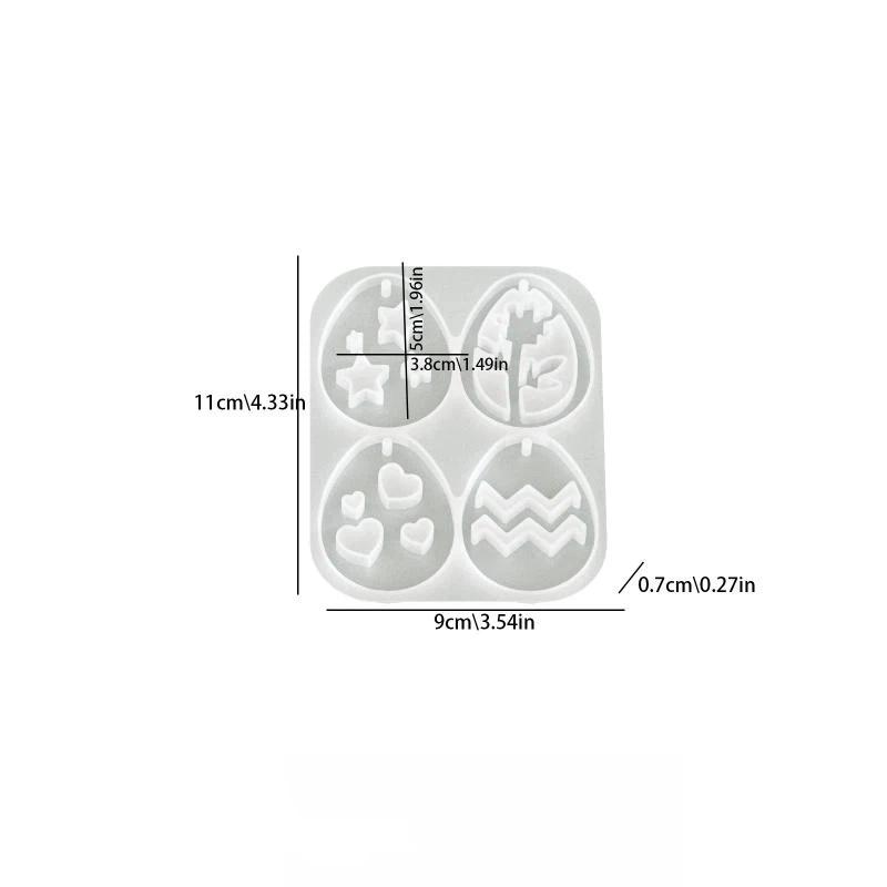 3D Easter Bunny Ornament Silicone Mold Diy Egg Mushroom Shapes Pendant Mould Cute Rabbit Resin Plaster Casting Molds Home Decor