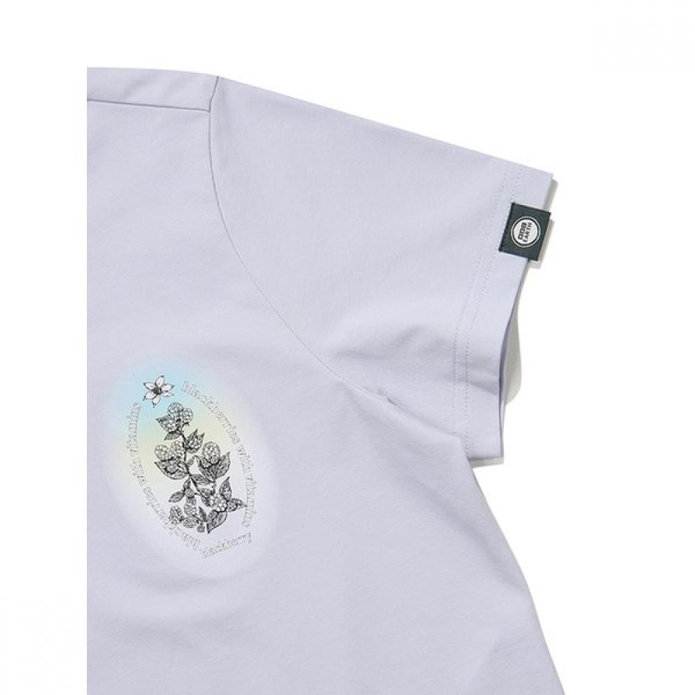 Bbc EarTh GradienT ArTwork ShorT Sleeve T shirT  Lilac 