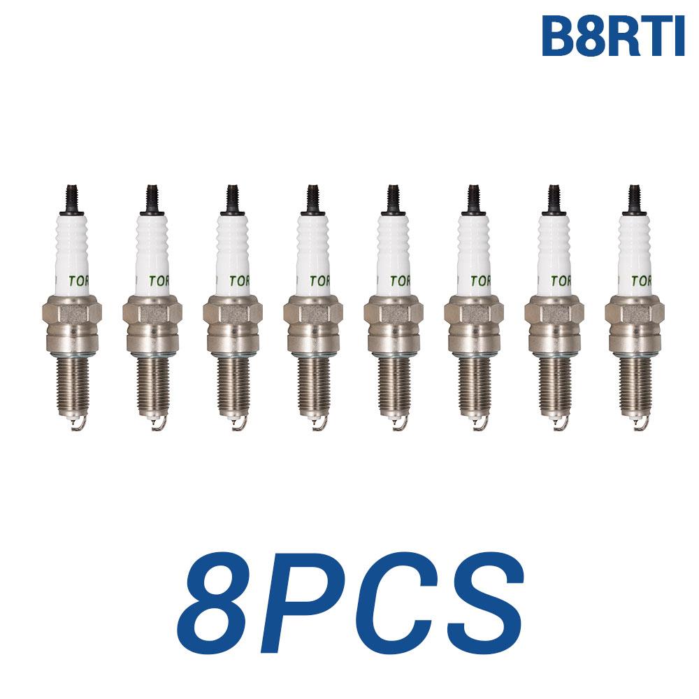 2-8PCS Thread terminal Iridium Candles Replace for 96067/CPR8EAIX-9 2306/CPR8EA-9 91064/SIMR8A9 MR8D-9 Spark Plugs TORCH B8RTI