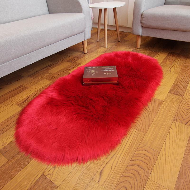 Oval Carpet Plush Carpet Living Room Soft Carpet Room Bedroom Rug Sofa Coffee Table Floor Mat