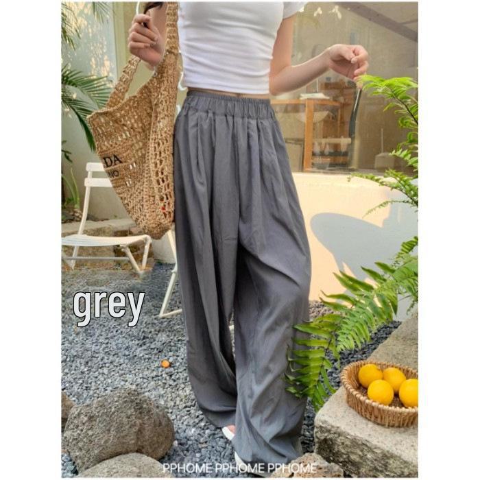 Southeast Asian Cotton & Linen Wide-Leg Lazy Summer Pants