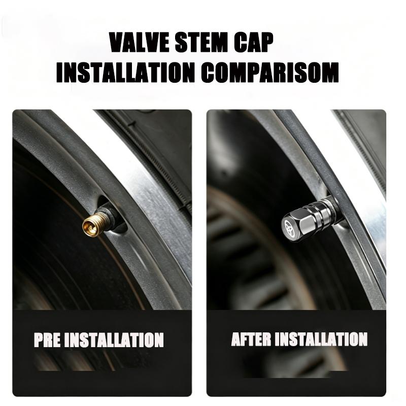 4Pcs Car Wheel Tire Air Valve Caps Stem Cover with Color Brand Logo For Toyota RAV4 Corolla Camry Frontier Supra C-HR Hilux Taco