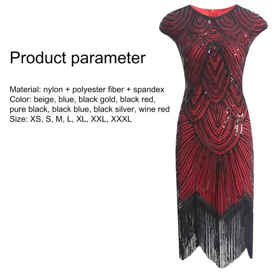 Dress Tassels O-Neck Women Fashion Sleeveless Dress for Banquet