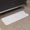 Bath Mat,non-slip Anti-mould Shower Mat,bathtub Mat With Suction Cup And Drain Holes,machine Washable,100 X 40cm Clear2pcs
