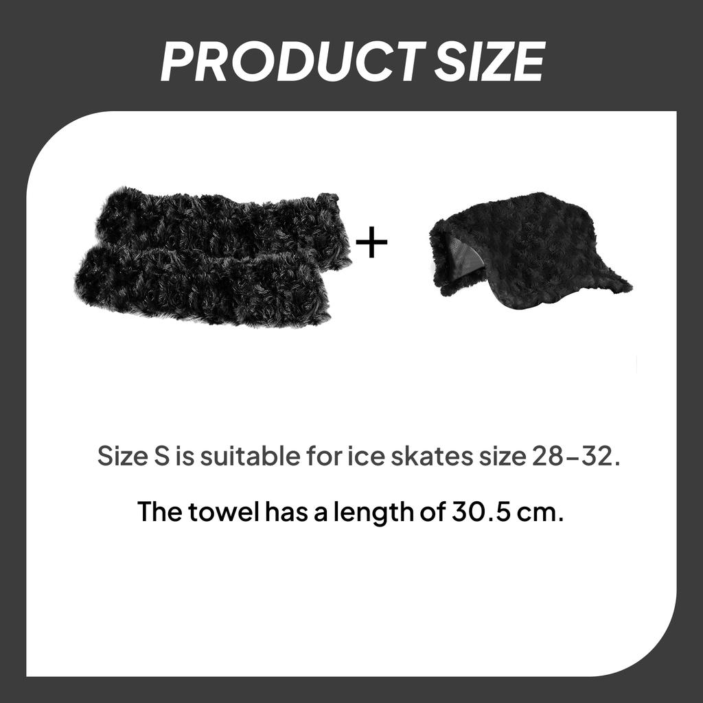2Pcs Ice Skate Blade Covers Towel Inner Absorbent Portable Blade Protector for Training Sports Hockey Skates Figure Skates