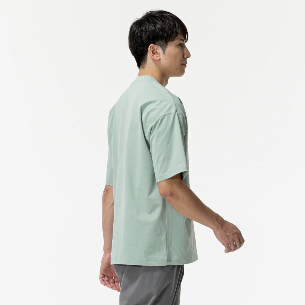 Mizuno Baseball T-Shirt, Unisex, 12JACT81, Frosty Green, Size M, Exclusive to Mizuno Direct Stores