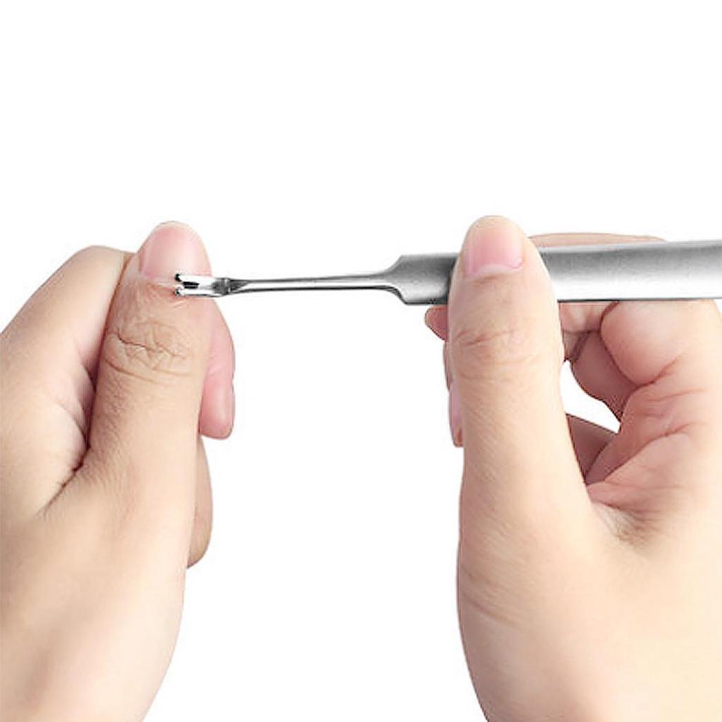 Stainless Steel Cuticle Pusher Trimmer Remover Pedicure Manicure Nail Art Tool