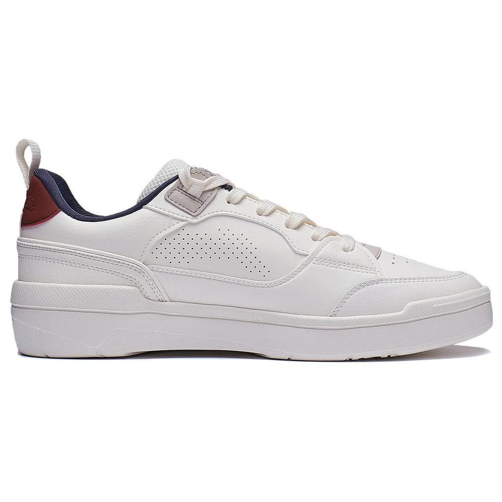 Li Ning Common 80s Comfortable Versatile Durable Lightweight Low-Top Skate Shoes Men Sneakers White AGCT227-1