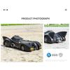 1/32 Batmobile Bat 1989 Alloy Car Model Sound and Light Pull Back Children's Toy Collectibles Birthday Gift