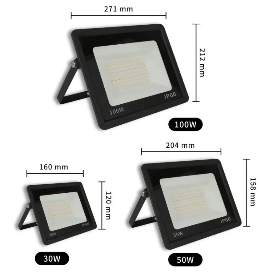 RGB Floodlight Smart APP Voice Control TUYA RGB CW 3000-6500K 30W 50W 100W AC 220V Outdoor Lighting Spotlight for Garden Party