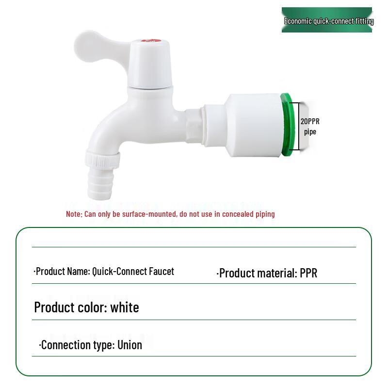 PPR Plastic Quick Connect Water Pipe Fitting