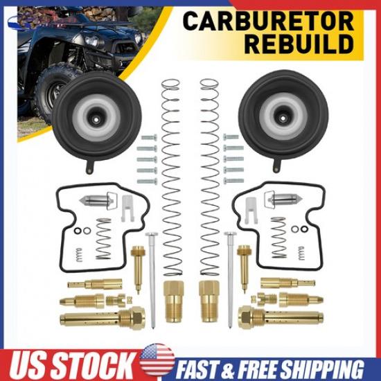 2x Carburetor Carb Repair Rebuild Kit For 05-13 Kawasaki Brute Force 650 KVF650D
