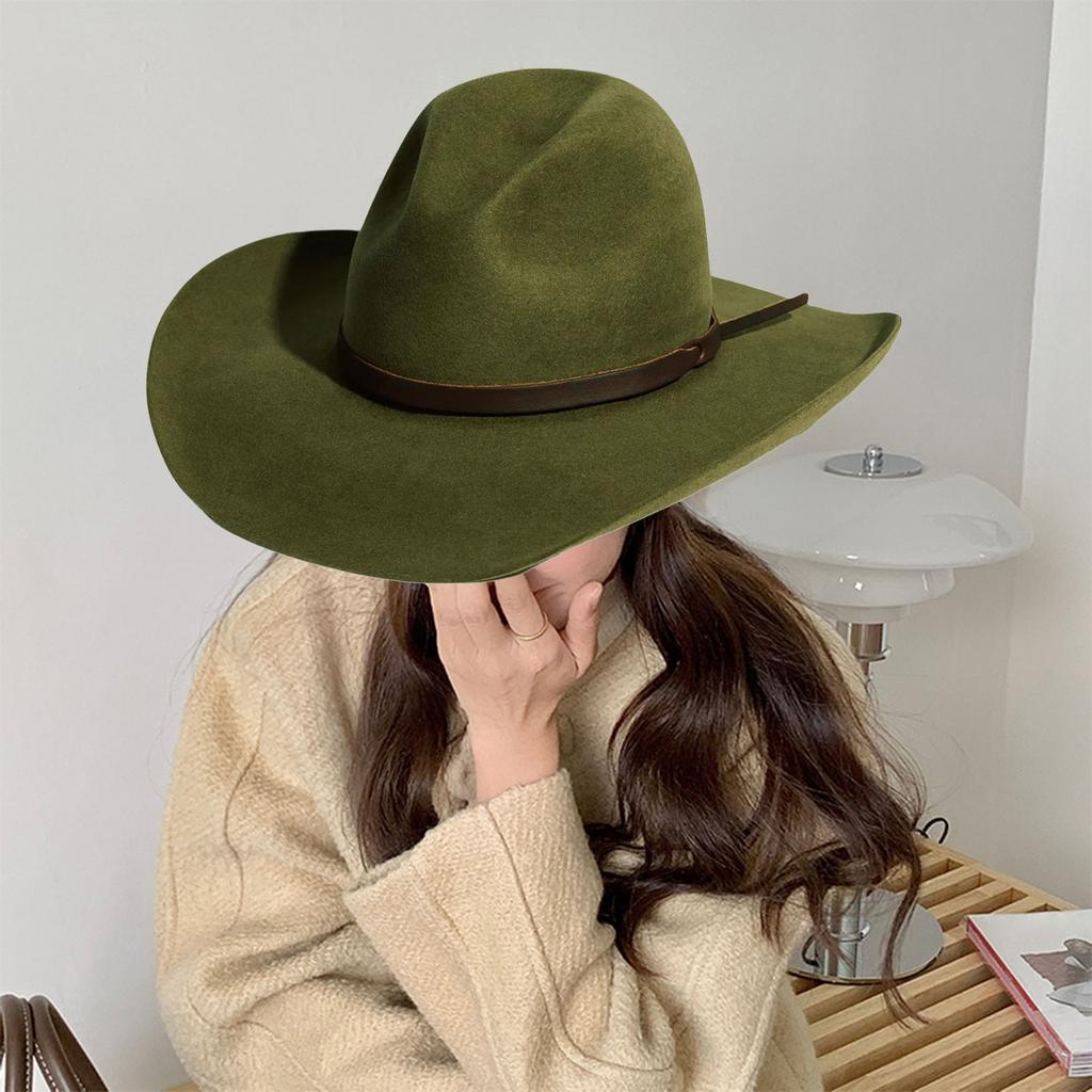 Classical Cowboy Hats Homburg Top Hat Panama Hat Gift for Boyfriend Top Hat Cowboy Costume for Outdoor Gatherings