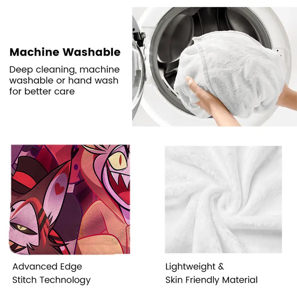 Anime thin Flannel Blanket for Bedrooms,Living Rooms,Sofas Blankets,Offices,Lunch Breaks,Picnics,blankets fluffy blanket