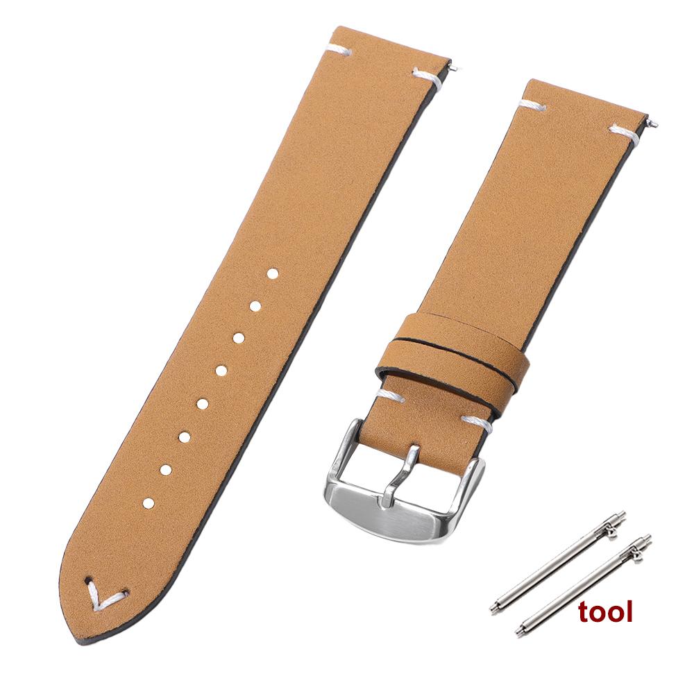 18mm 20mm 22mm Watch Strap Quick Release Brown Watchband Soft Leather Bands for Omega Business Wristband for Seiko 5 Bracelet