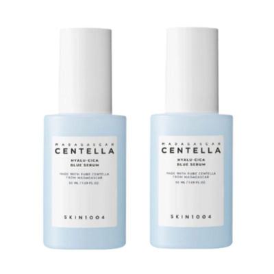 Madagascar Centella Hyalu-Cica Blue Serum Hydrating Soothing Serum for Dewy Skin 50ml X2