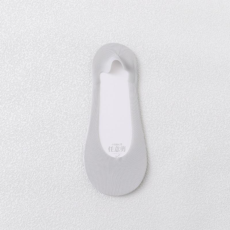 

10 Pairs of Summer Invisible Socks for Women, Ice Silk, Round Mouth, Anti-slip, Freely Cut, Elastic Solid Color, Light Mouth Socks, Breathable 1 pair сірий колір