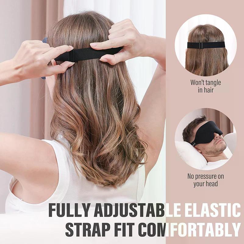 3D Sleep Mask Sleeping Eye Mask For Women Men Contoured Cup Night Blindfold Luxury Light Blocking Eye Cover Molded Eye Shade