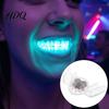 LED-Zähne für Cosplay Leuchtender Mundschutz Blinkendes Leuchtspielzeug Halloween Leuchtende Zahnspangen Party-Zahnspangen Neuheit Scherz Mitgebsel Zubehör Lustig