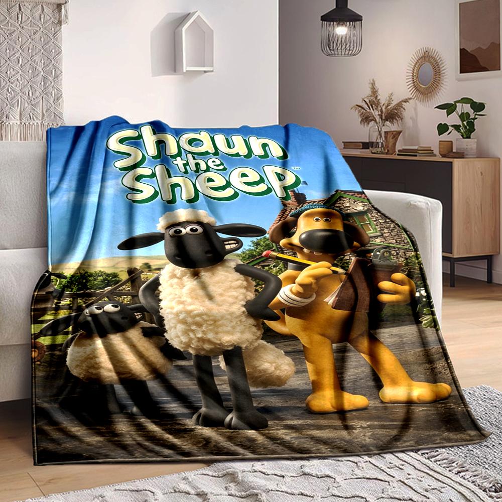 1Pc Sheep Adventure Village Blanket Soft And Comfortable Casual Warm Camping Travel Christmas Halloween Xmas Gift M924130