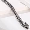 16MM 8.3" Dragon Keel Link Chain Hand Bracelet for Men Brushed Cast Metal Stainless Steel Jewelry Birthday Gifts for Boyfriend
