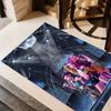 Huntrx Cyberpunk Fashion Area Rug Design for Entryway Kitchen Living Rooms Hallway Anti-slip Rug Anime Office Decor Best for Christmas
