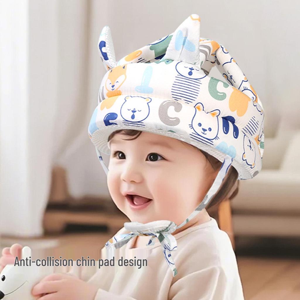 Baby Anti-Fall Head Protection Hat: Toddler Walking Safety Cushion, Breathable Summer Design.