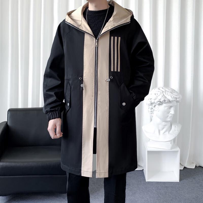 ROMON Men's Mid-Length Lightweight Trench Coat