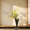 Triangular Iron Vase Tapered Geometric Metal Pitch Home Decor