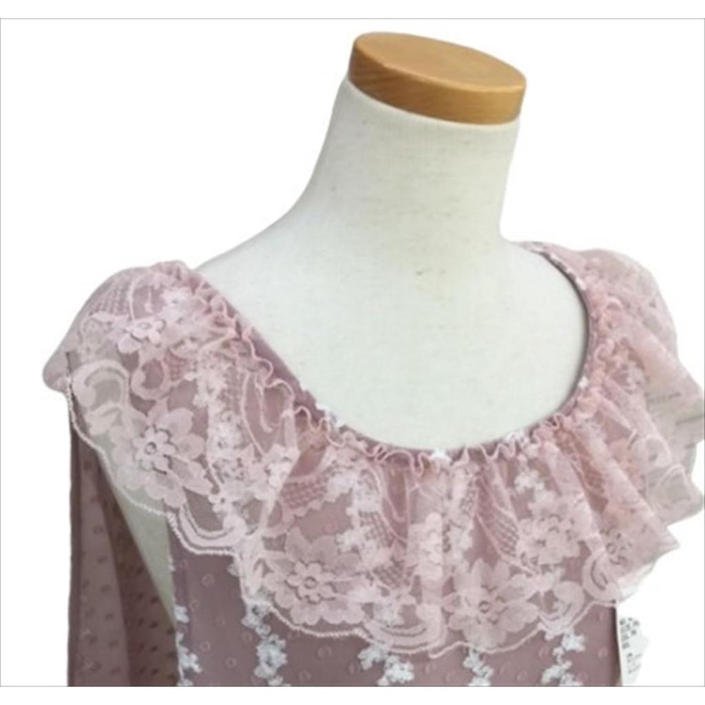 Apron Dress Apron WK5001Z1 Pink Free Size [Vivienne]