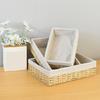 Woven Storage Bin Large Capacity Organiser Basket For Toy Cosmetics Jewelry Book Small Items Living Room Bedroom Dresser