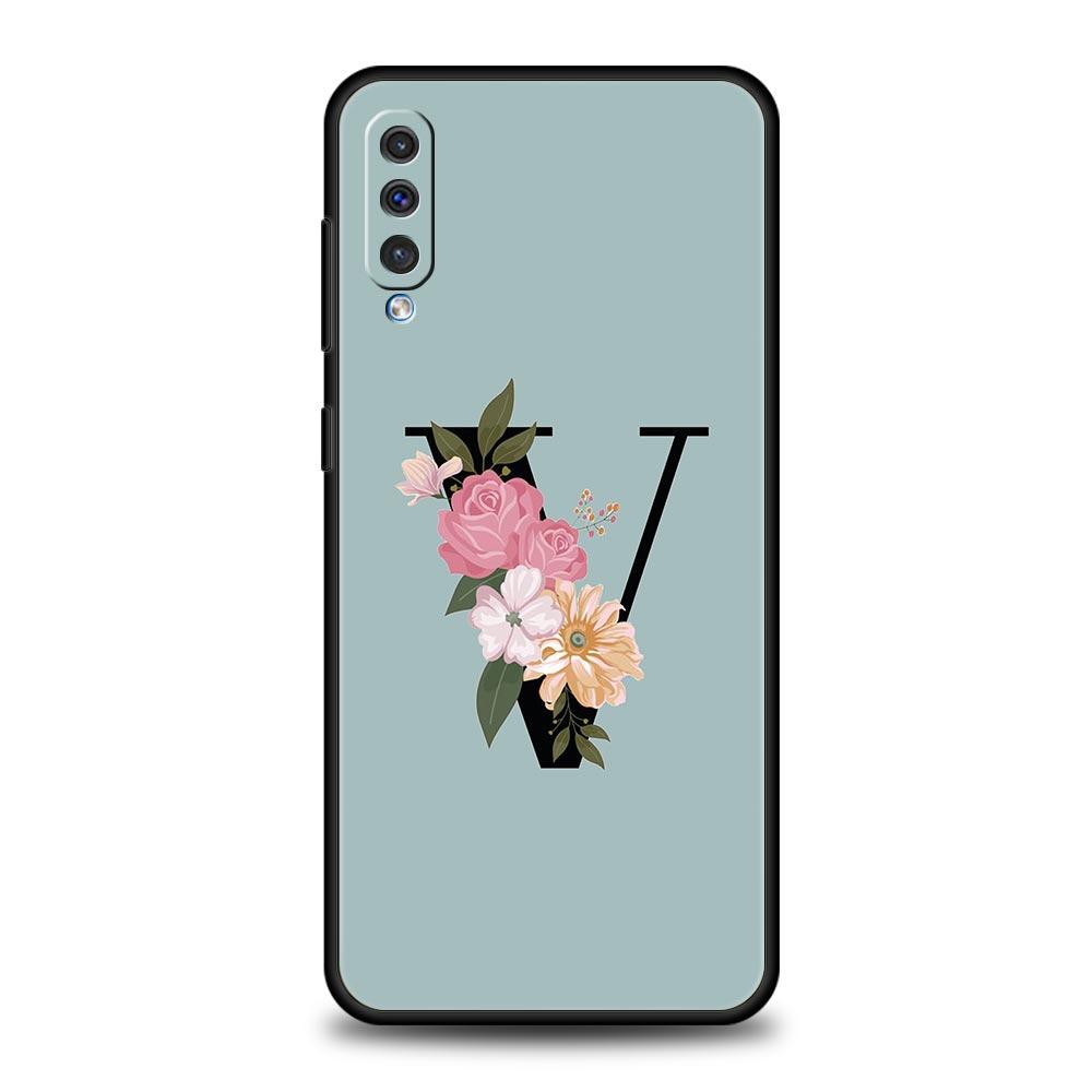 

Чехол для телефона Flower Letters S для Samsung A24 A12 A14 A32 A50 A70 A20E A20S A10S A22 A30 A40 A34 A54 A42 A52 5G A02S A04s Samsung A34