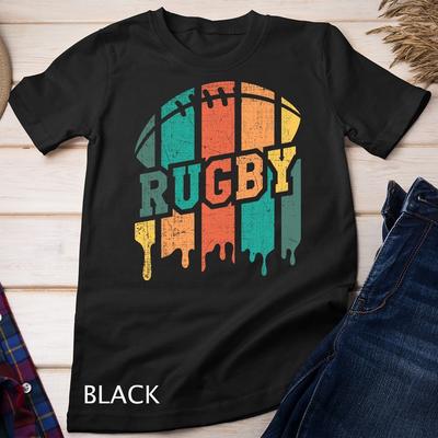T-shirt Unisex Vintage Retrò Giocatore di Rugby Tifoso di Rugby Allenatore di Rugby