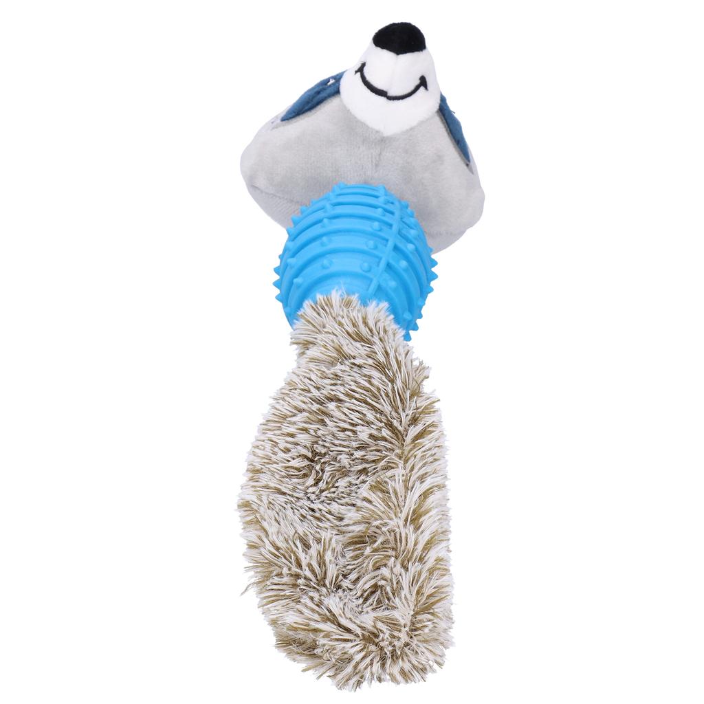 Pet Chew Toys Teeth Cleaning Biting Interactive Training Stuffed Plush Animal Doll for DogBlue Raccoon