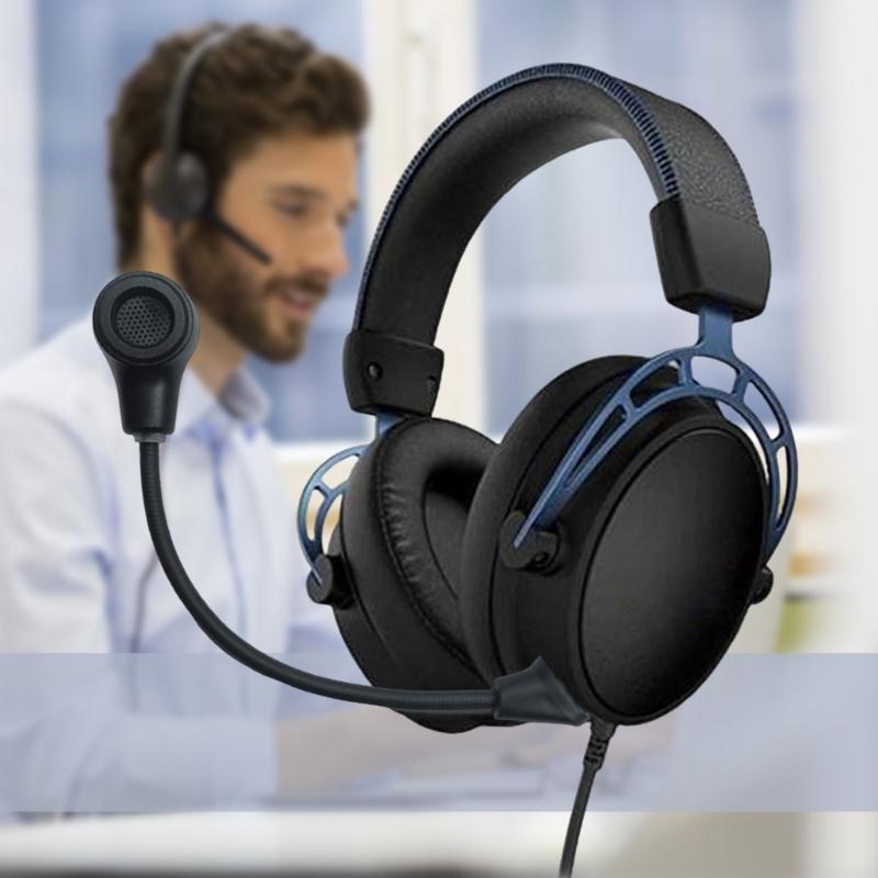 Abnehmbarer Mikrofonarm Mikrofon Schnellverschluss Ersatzstecker Plug & Play Design Verbessert Sprachklarheit für Gaming-Kopfhörer