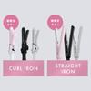 [Spring 2020 Limited Edition] SALONIA Mini Ceramic Curling Iron, 25mm, Pale Pink, International Compatible, Max 210°C, Heat-Resistant Pouch Included