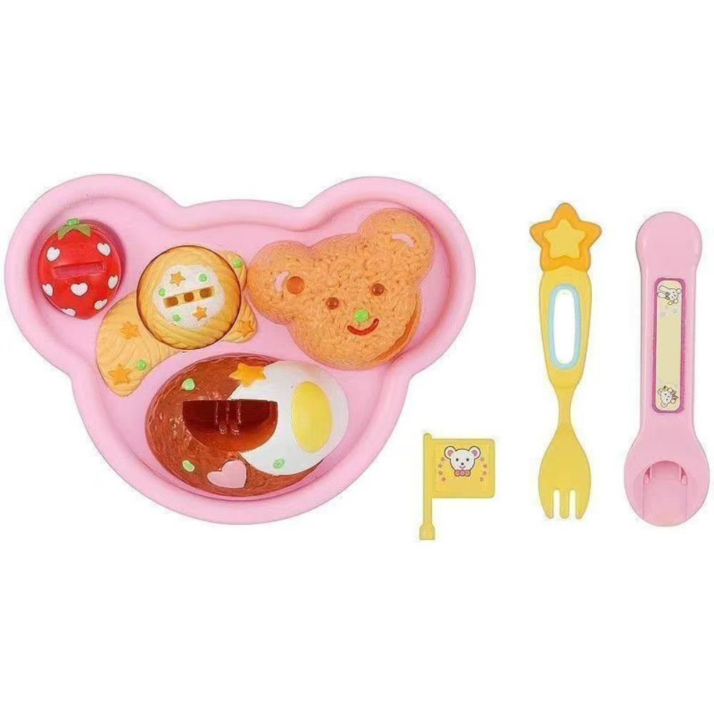 Role Play Play House Toys Early Education Pudding Feeding Set Food Feeding Toys  Desktop Ornament