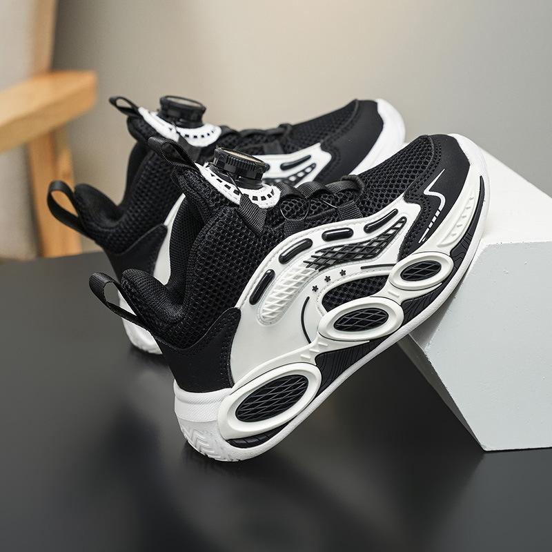 Boys' sneakers 2025 autumn new children's shoes mesh breathable running shoes student boys basketball shoes
