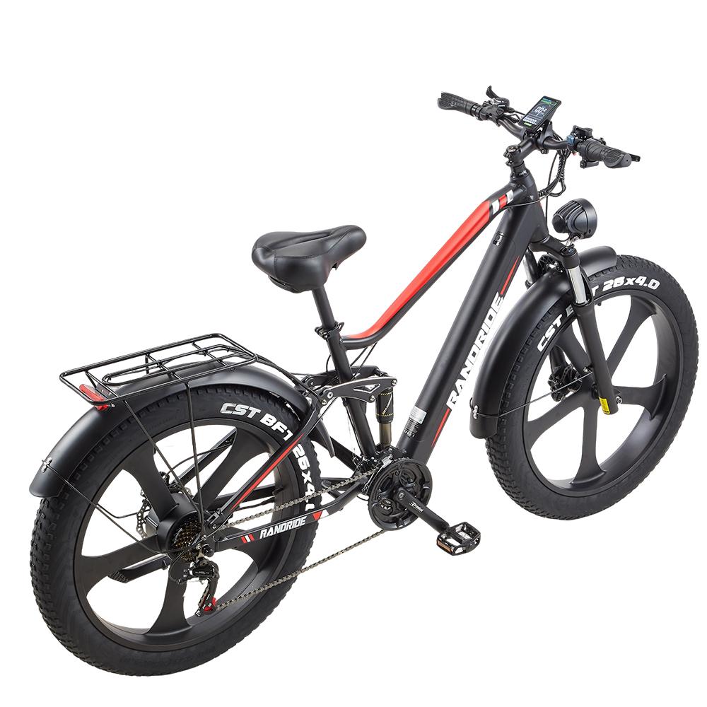 RANDRIDE Biciclete electrice urbane YX90M Motor 1000W Baterie 48V 14Ah Anvelope 26x4 inch