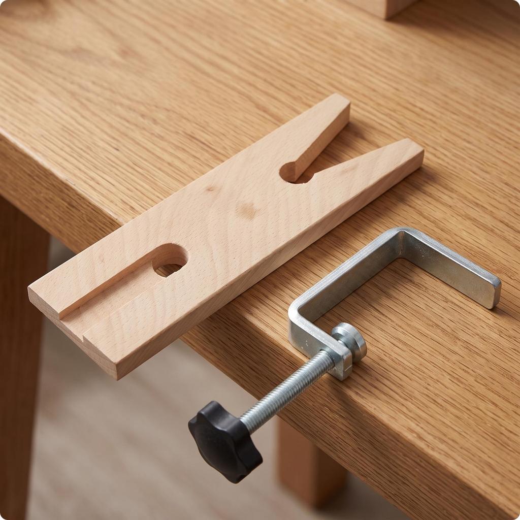 Wooden Jewelry Clamp Sturdy Clamping Block Adjustable for Jewelers