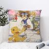 Anime D-Digimon A-Adventure Pillow Case Plush Fabric Soft Pillowcase Double Sided Print Cushion Cover Throw Pillow Cover