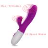 Dildoer Dual Vibrator G Spot Stimulerer Vagina Klitoris Massasje Silikon Vanntette sexleketøy for kvinner