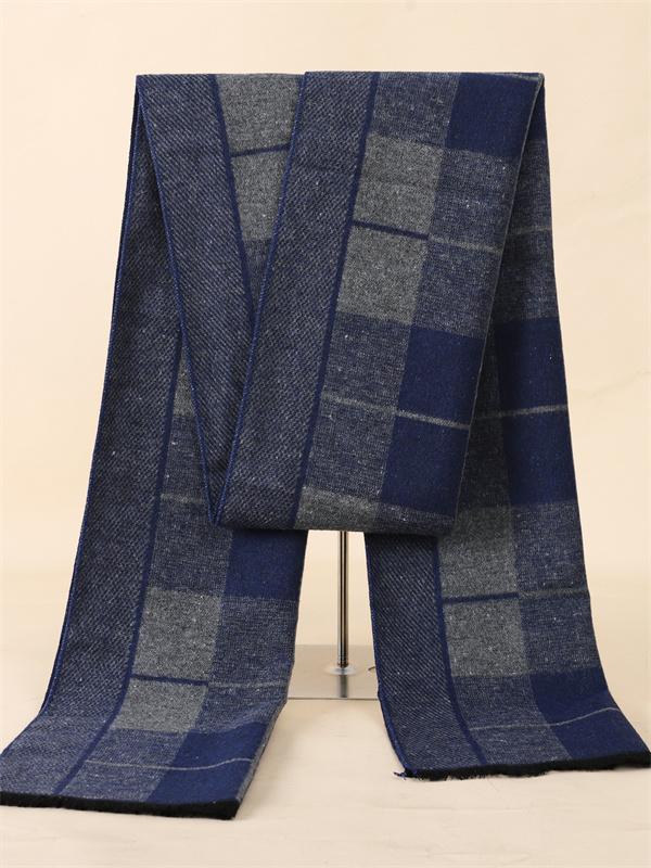 RUNMEIFA  Classic Autumn & Winter Warm Plaid Man Scarf Cashmere Wool Panama Soft Striped Long Scarf High Quality 40 Colors