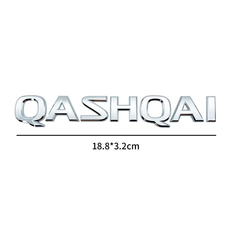 New 3D Car Styling ABS Plastic Car Sticker QASHQAI Letter Logo Car Rear Trunk Body Emblem Sticker Auto Accessories