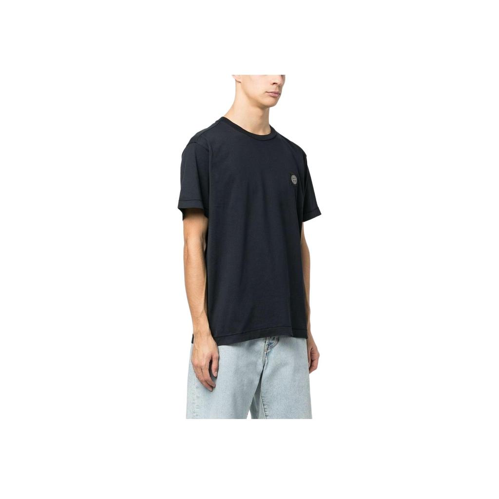 STONE ISLAND Short Sleeve T-Shirt Dark Blue Men Streetwear 101524113-V0020