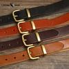 Vintage Women's Belt Cosmetics Buckle Ladies Genuine Leather Cowhide Retro Fashion Simple All-match Pants Belt