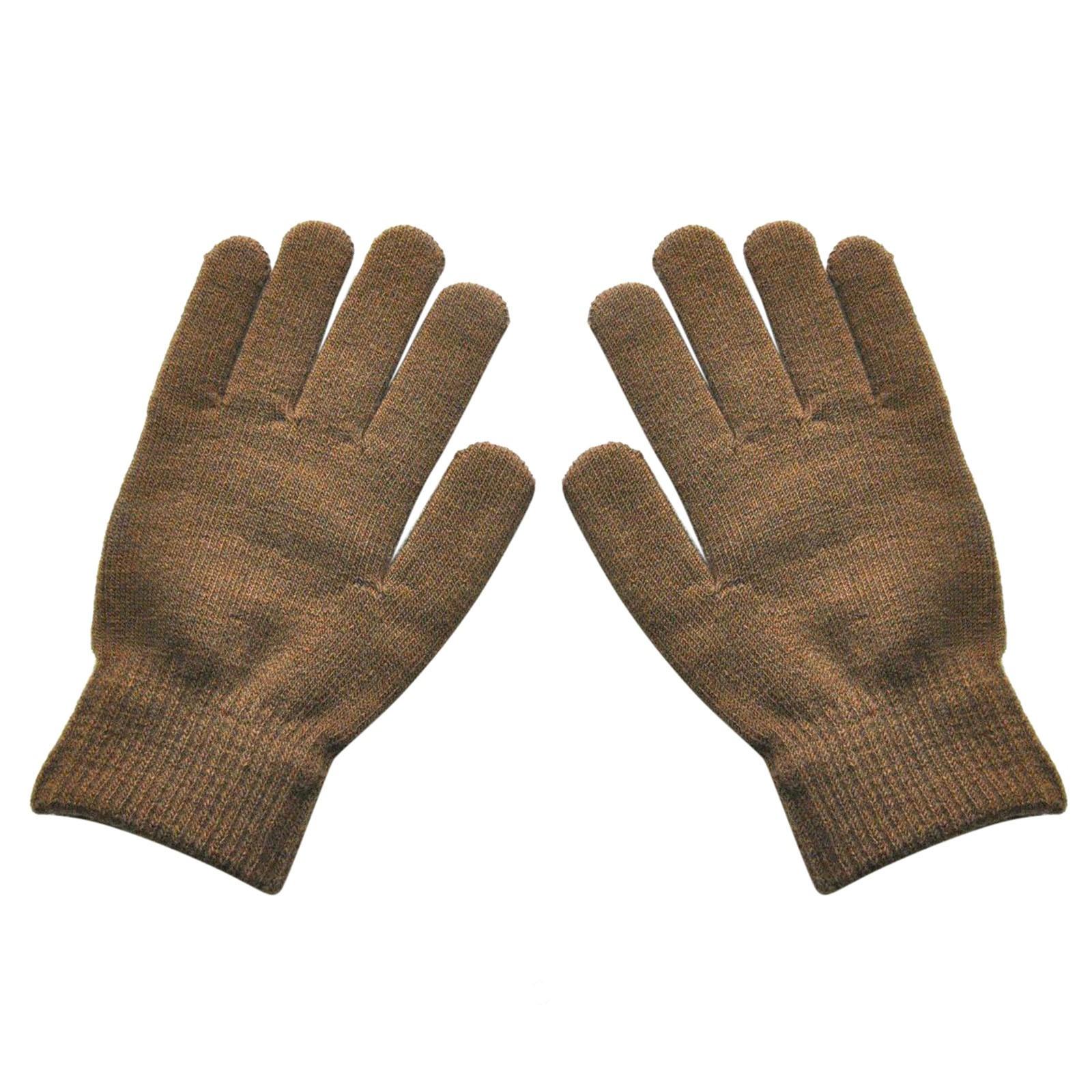 

Мужские и женские вязаные шерстяные перчатки, теплые зимние перчатки для верховой езды и флисовые перчатки One Size кофейный