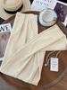 Women's Floor-Length Wide-Leg Pants, Spring/Summer 2026, High-Waisted, Loose Fit, Versatile for Petite Figures, Lightweight, Casual.