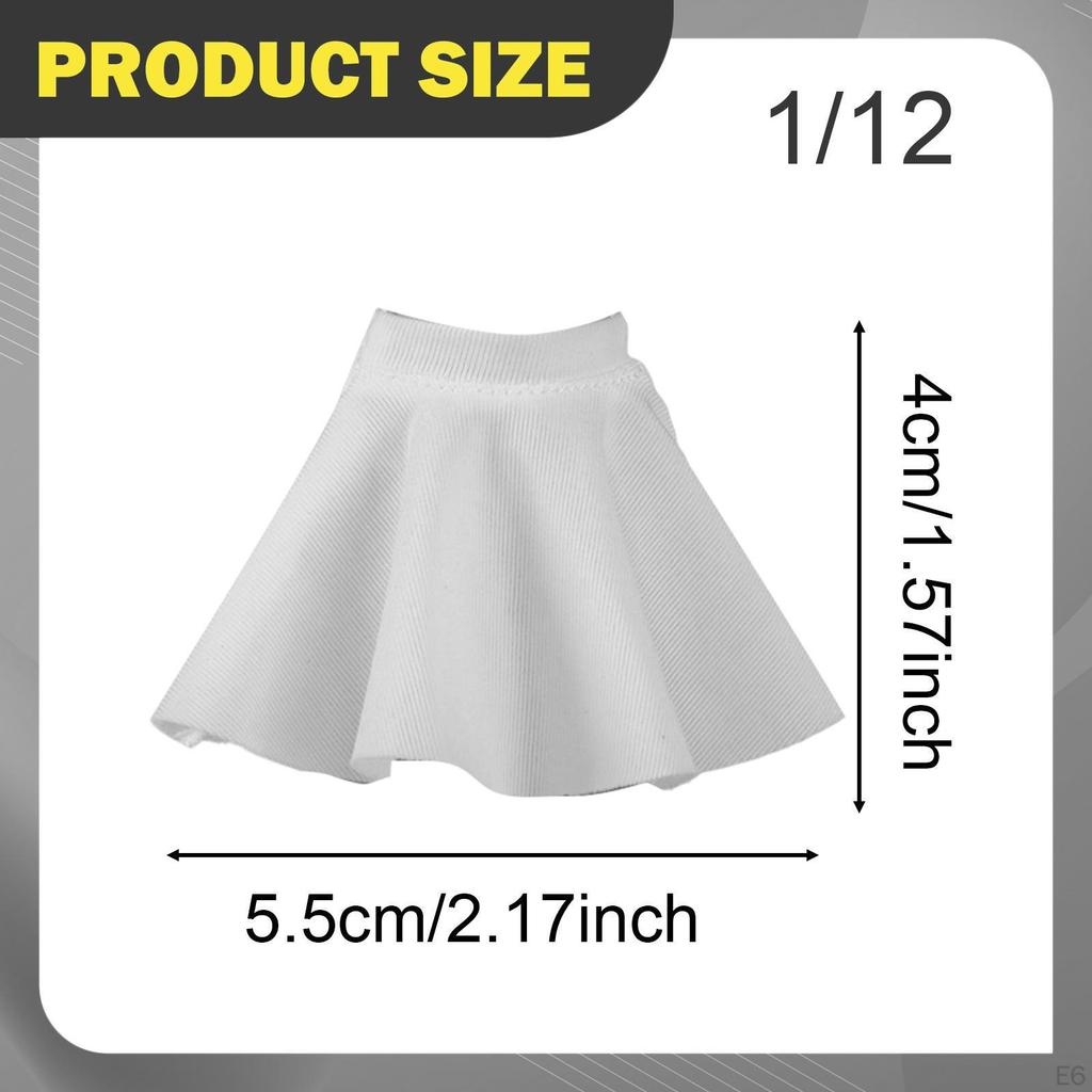 1/12 Action Figure Clothes Doll Short Skirt Fits 6 inch Female Figures Body Miniature