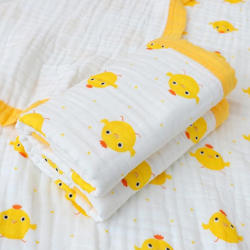 Baby bath towel, newborn quilt, baby bath towel, pure cotton gauze 6 layers, absorbent children's towel quilt, super soft